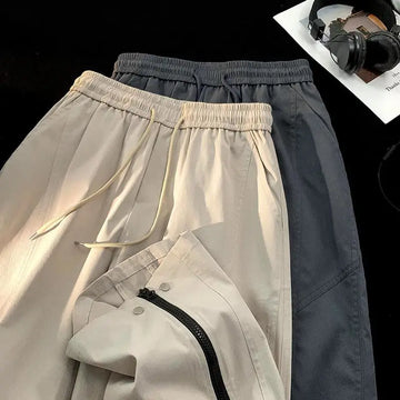 Aidase American Vibe Style Zipper Overalls Men in Spring Autumn High Street Japanese Wide-leg Fashion Trend Loose Straight Casual Pants aidase-shop